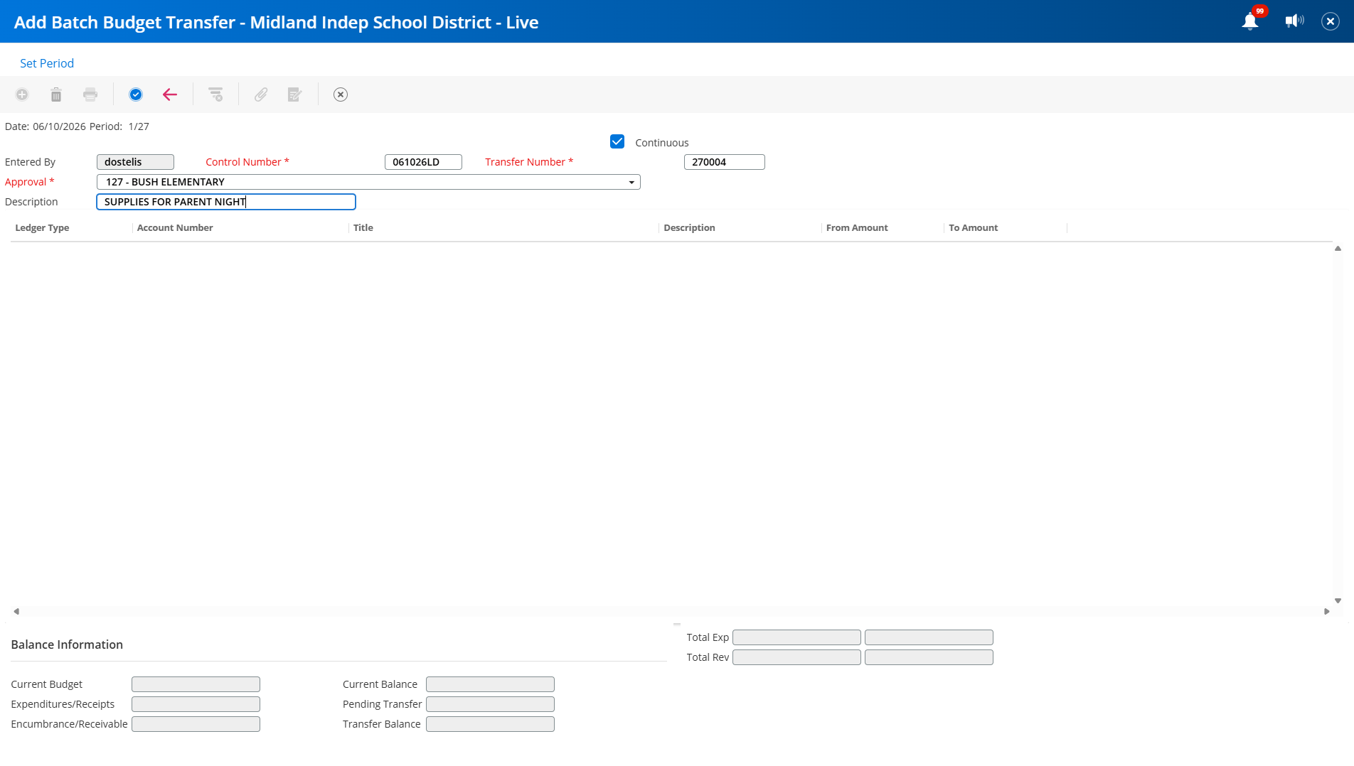 Type your transfer description. NOTE**See Next Slide for REQUIRED descriptions