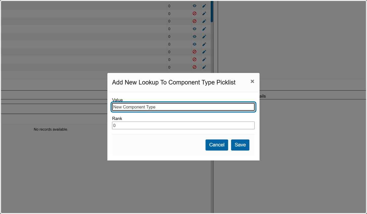 Enter the new type in the Value box