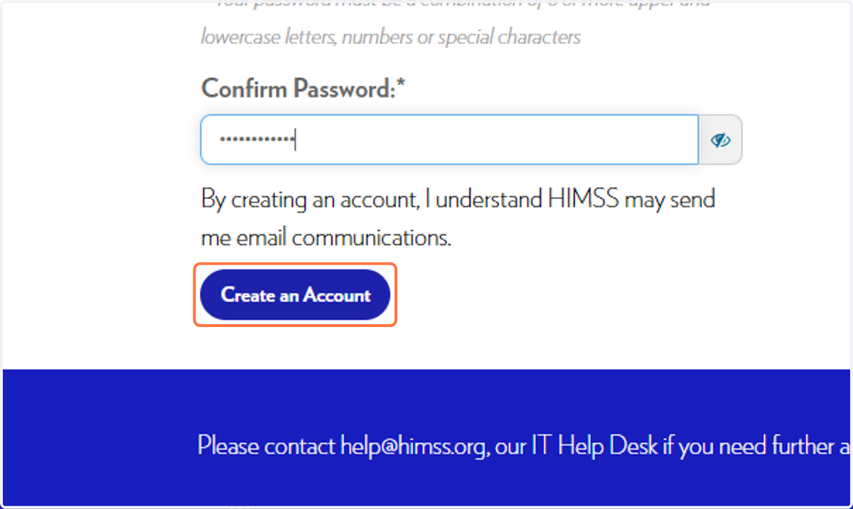 Click on Create an Account