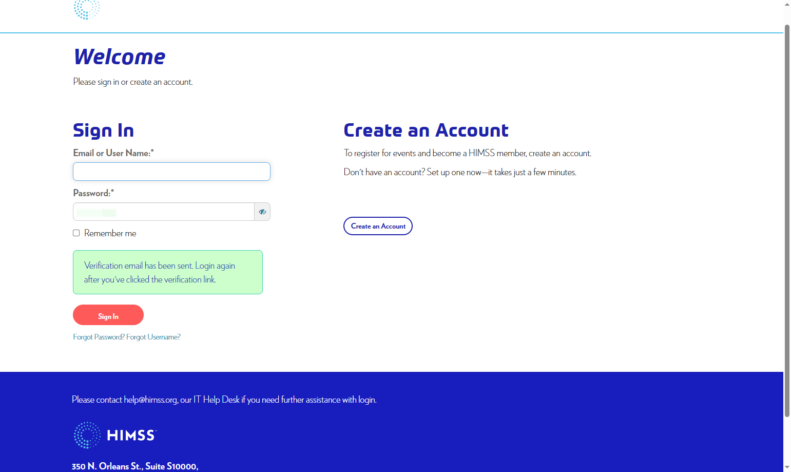 Enter the username and password you signed up with