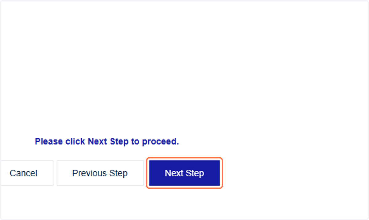 Click on Next Step