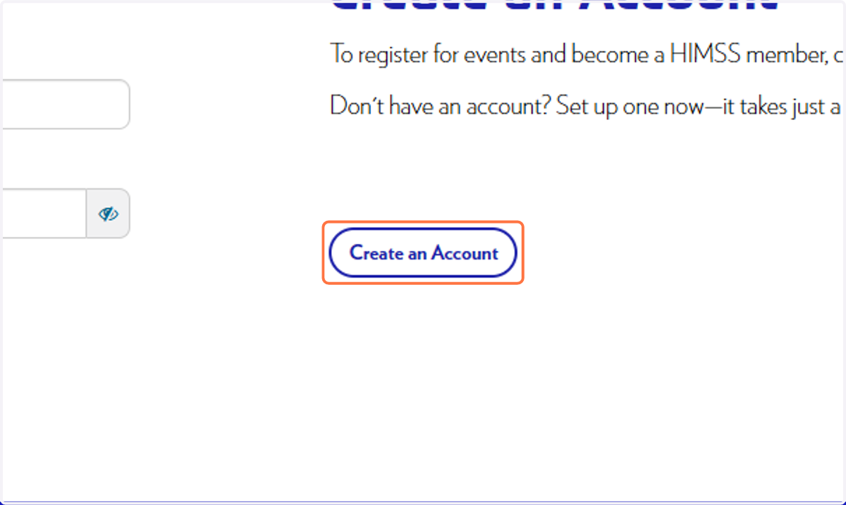 Click on Create an Account