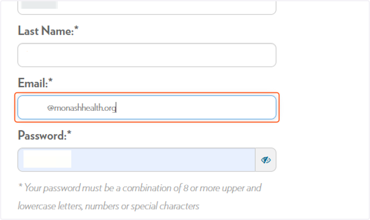 Use your Monash Health email address