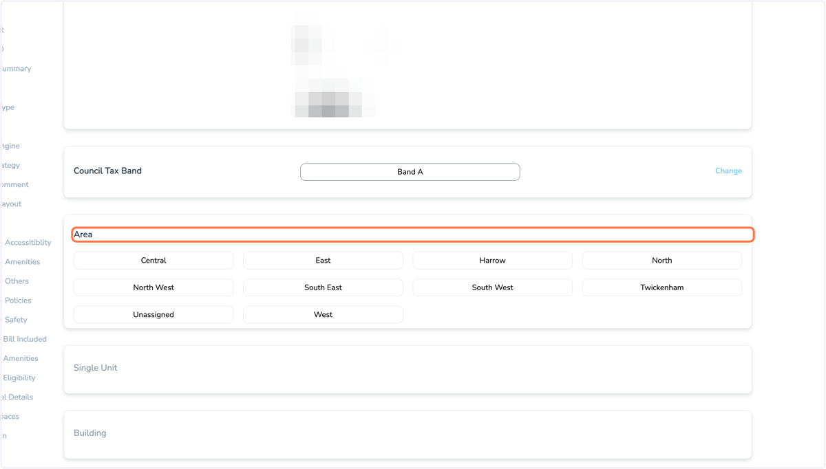 Select the area:
