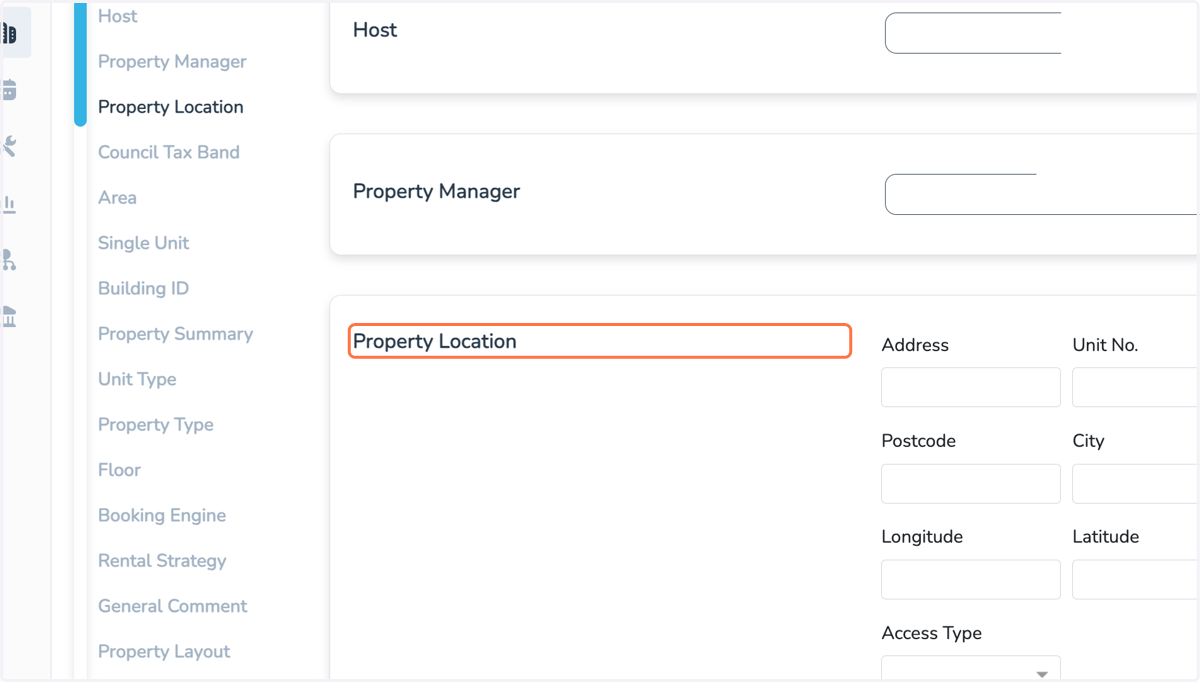 On property location add the full address and key location