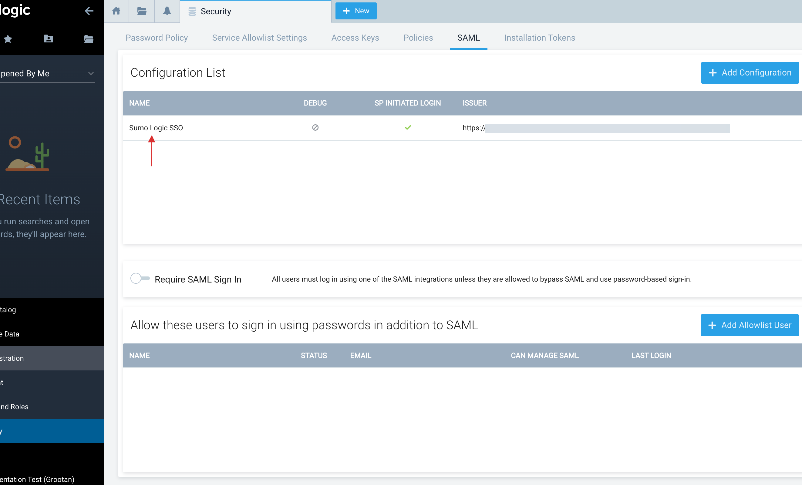 Created Configuration