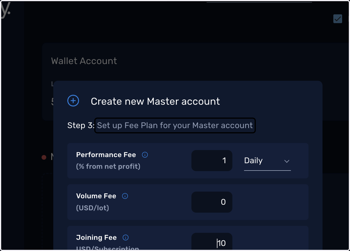 Set up your Fee Plan