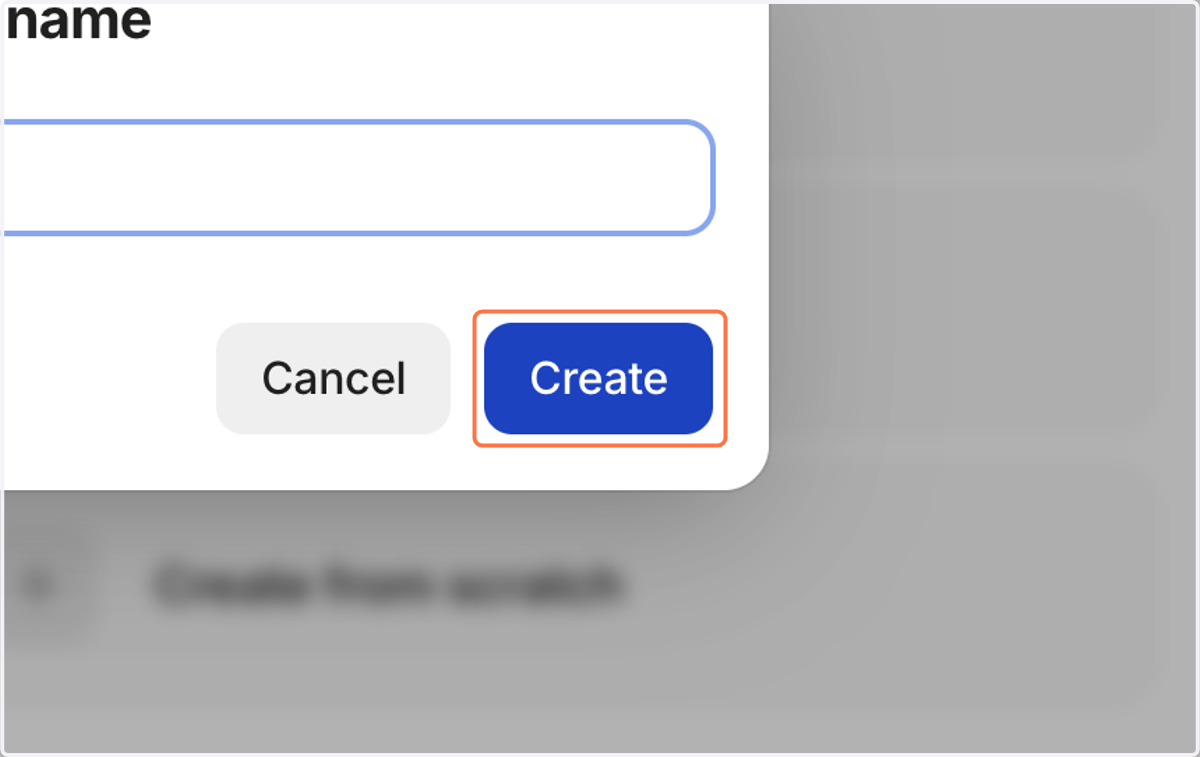 Click on Create