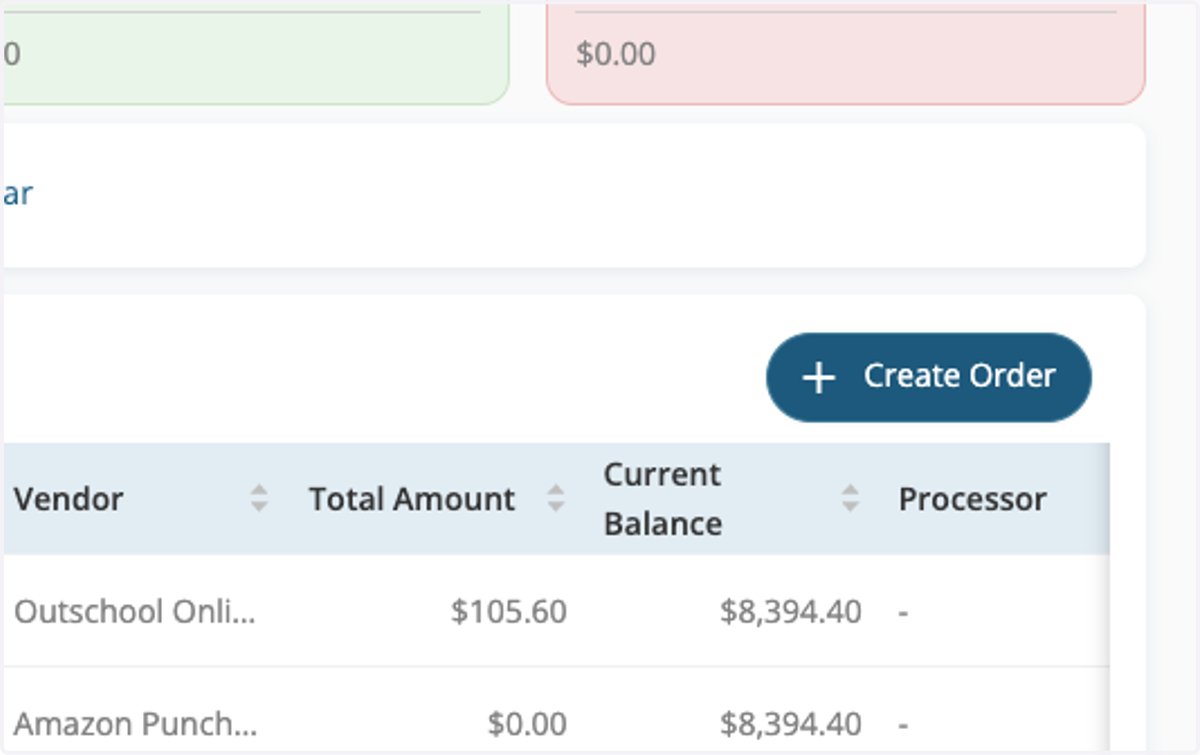 Click on Create Order