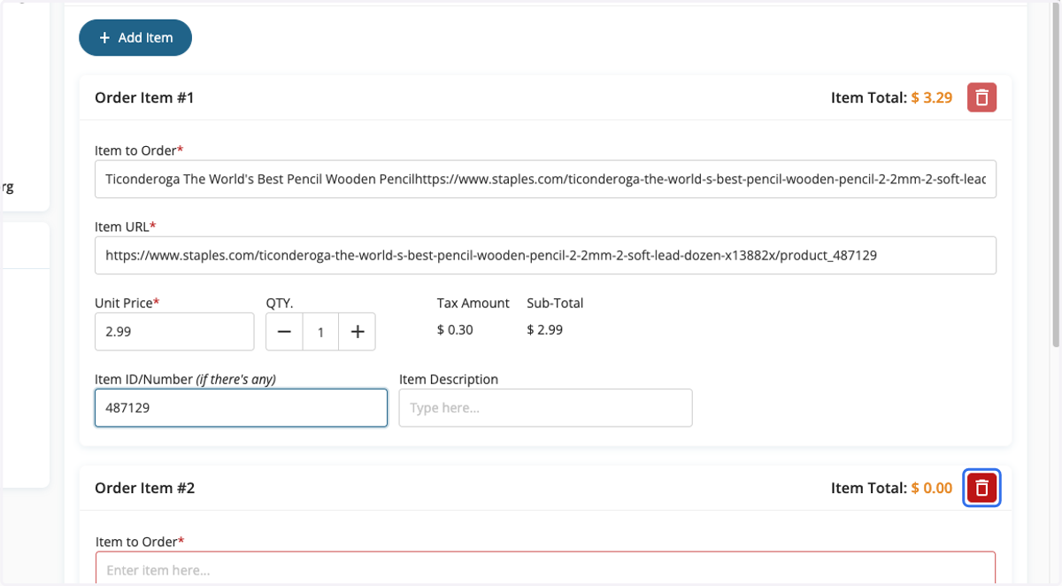 Delete Items (Optional)