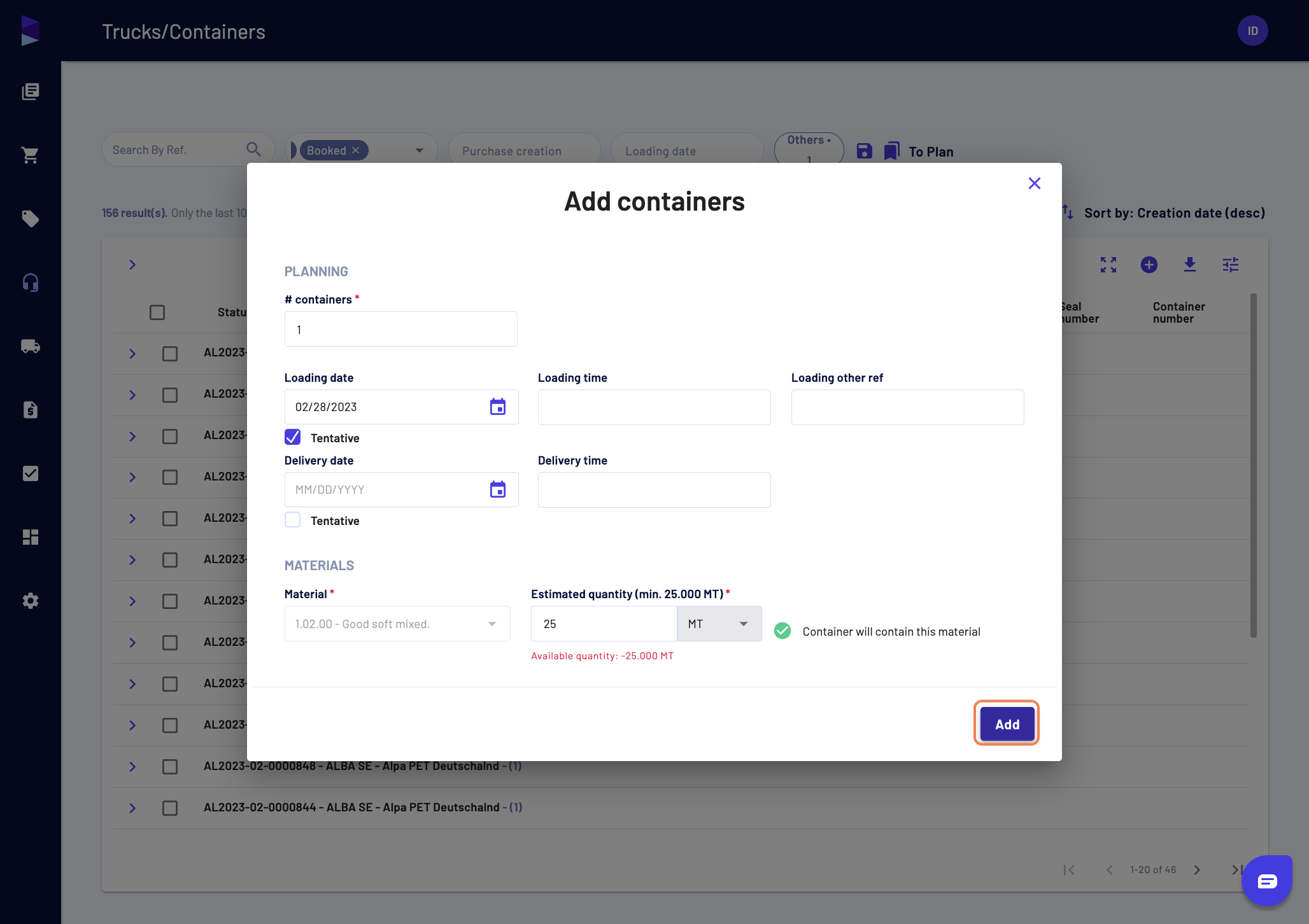 Then you should add planning details and then click on "Add"