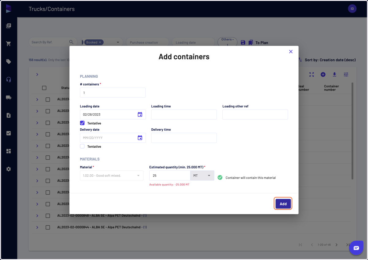 Then you should add planning details and then click on "Add"