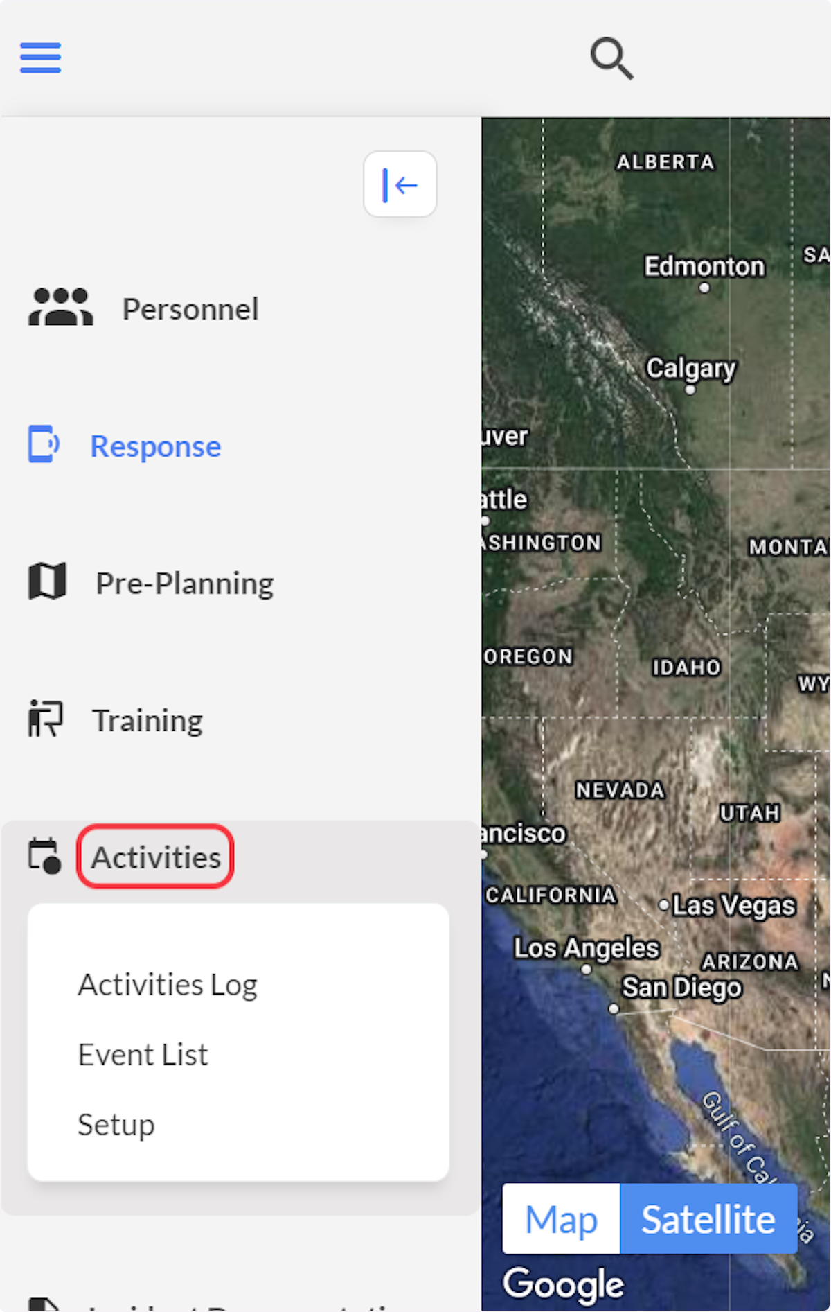 Click on Activities.