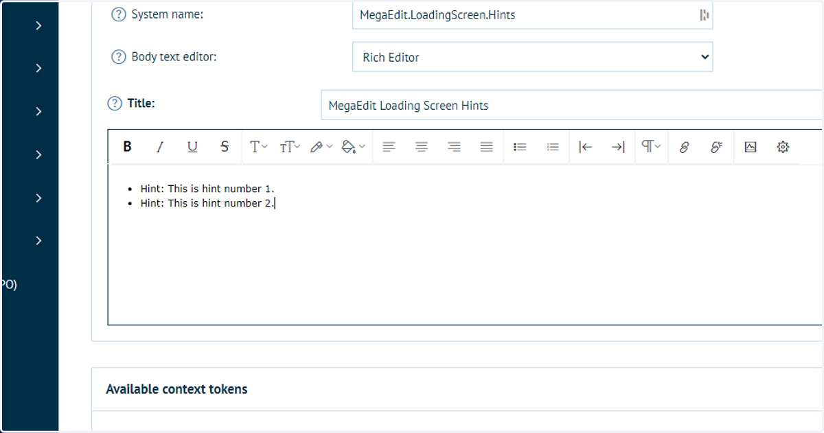 Sample hints