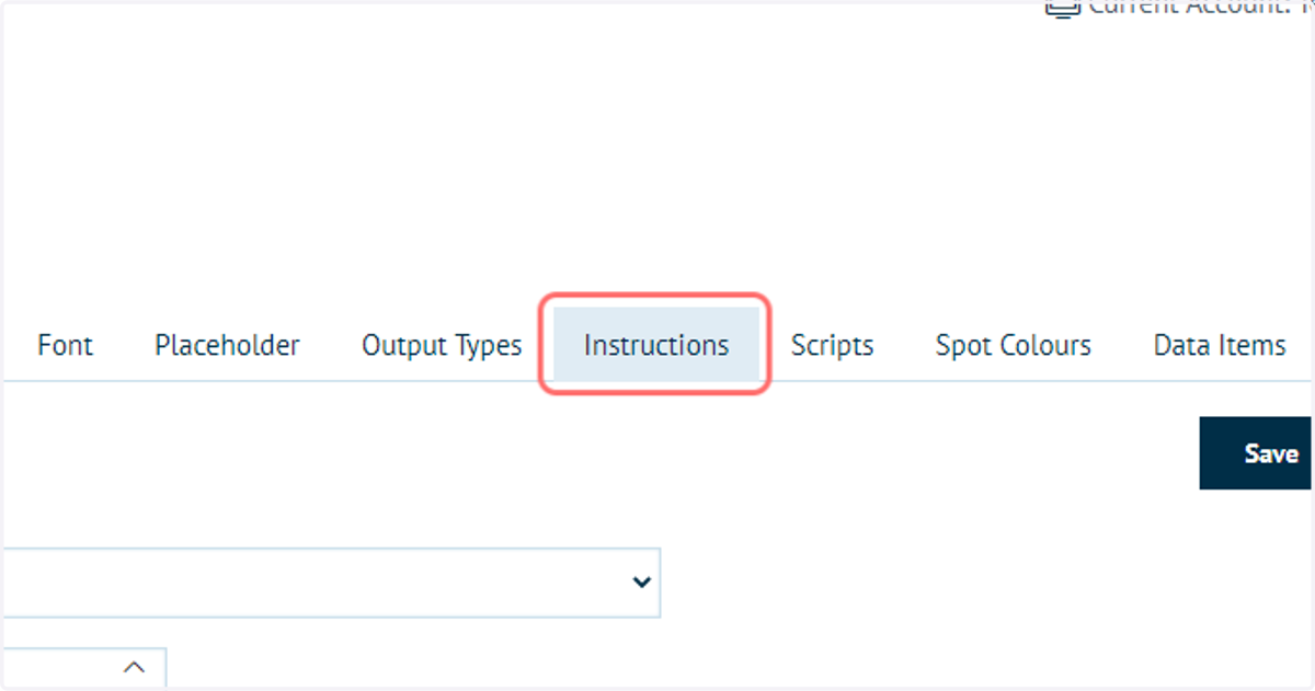 Click on Instructions