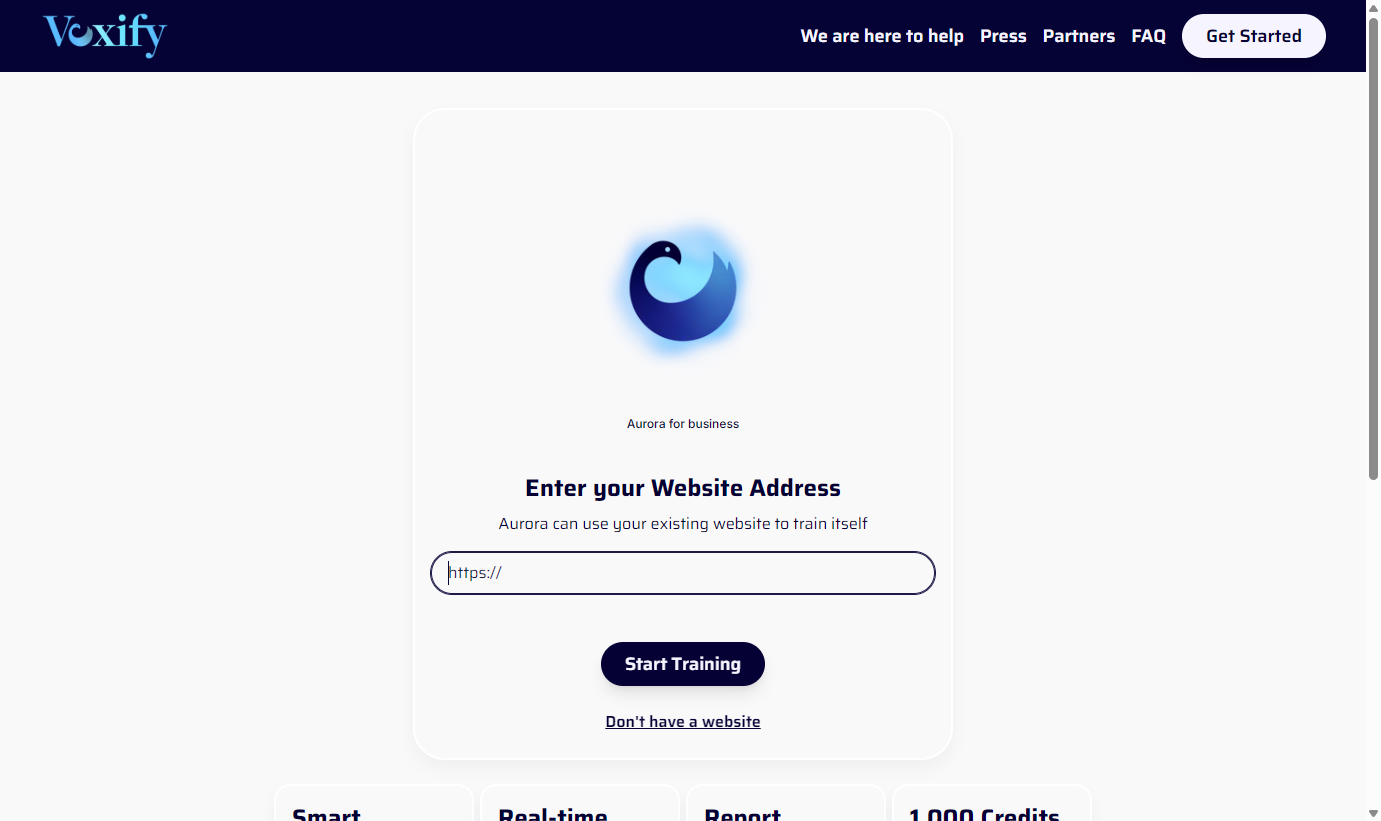 Enter your website or;
