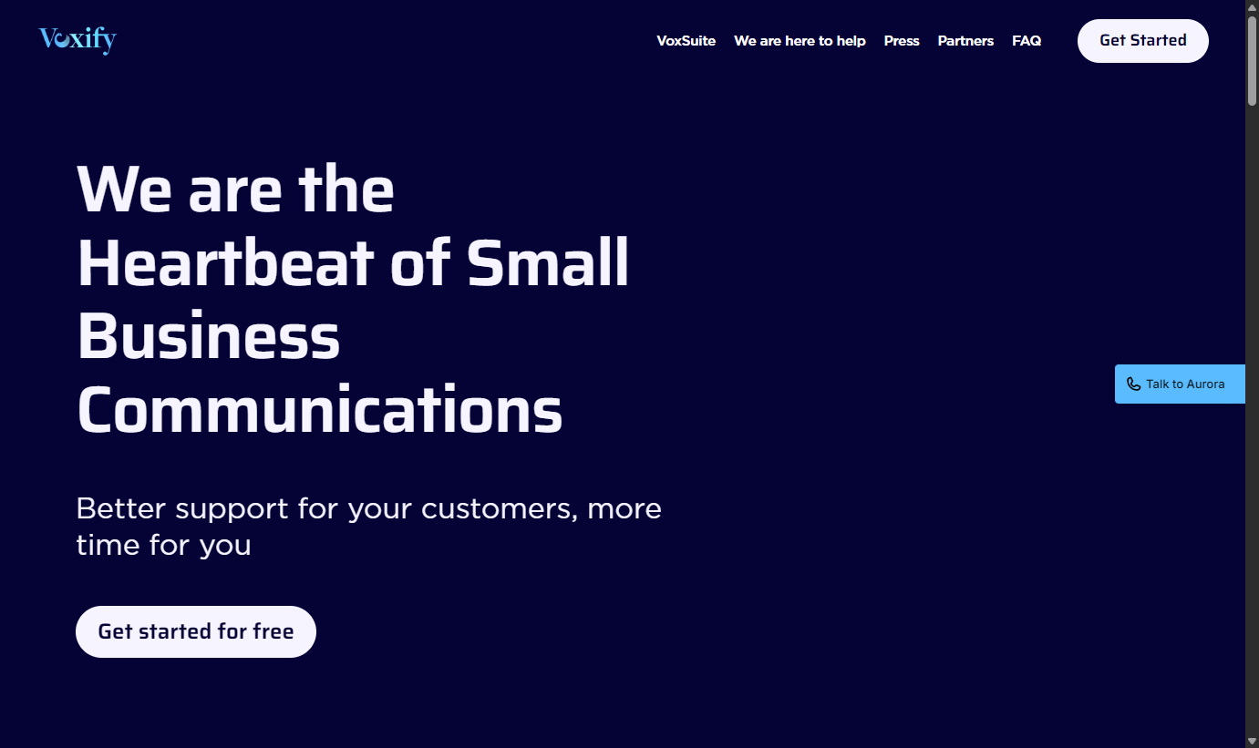 Go to hellovoxify.com and click on Get Started