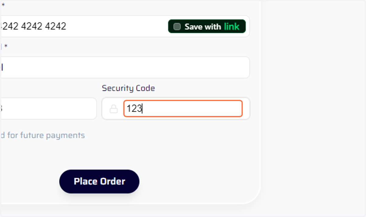 Enter your payment details