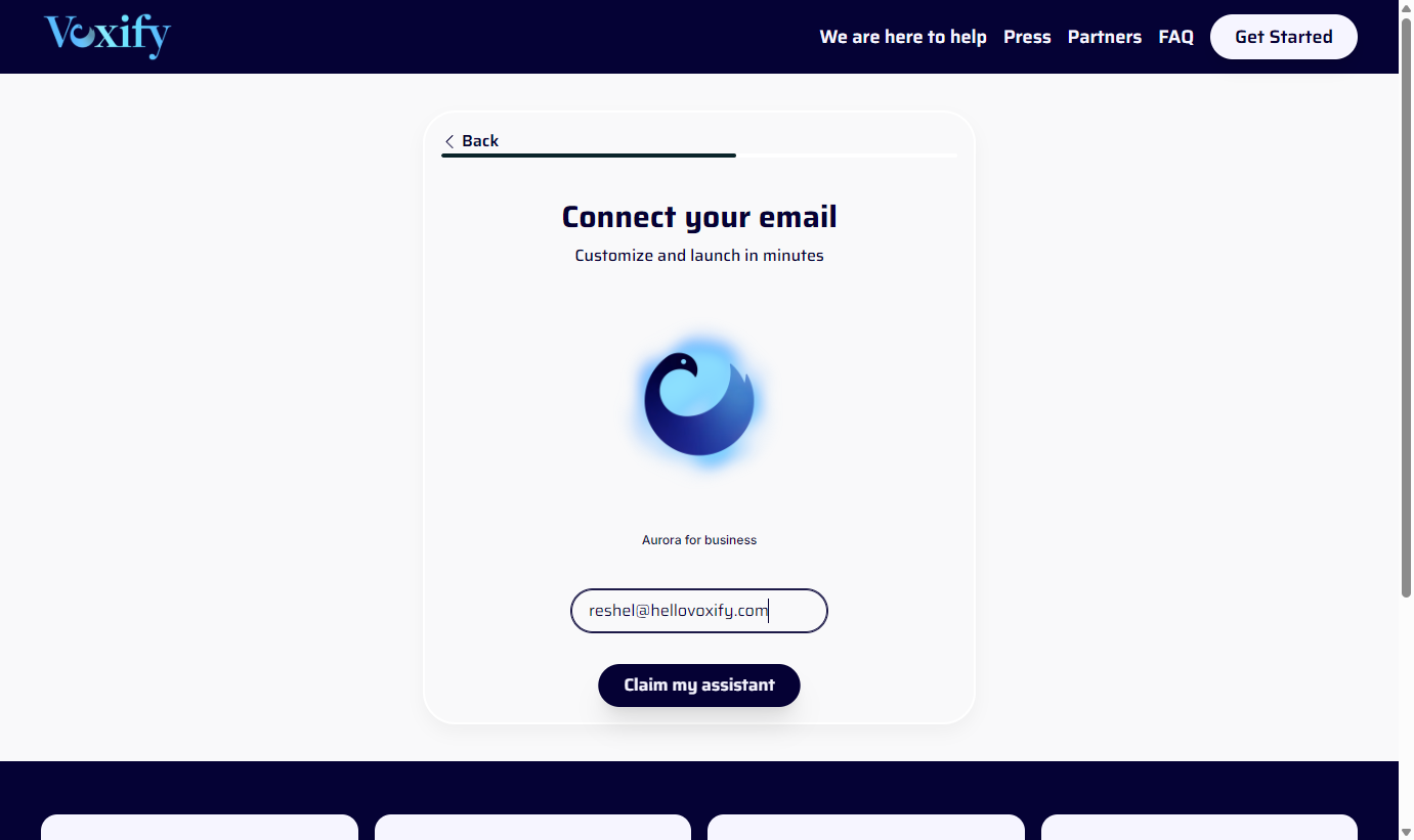Click on Claim my assistant