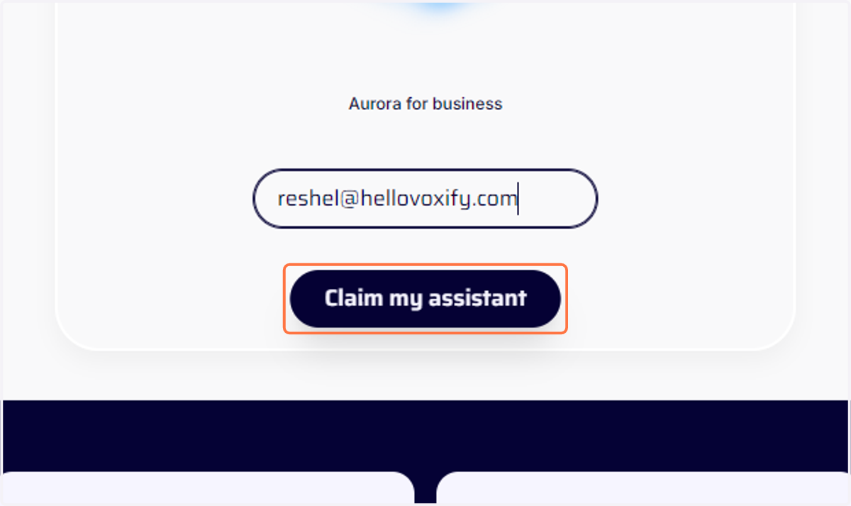 Click on Claim my assistant