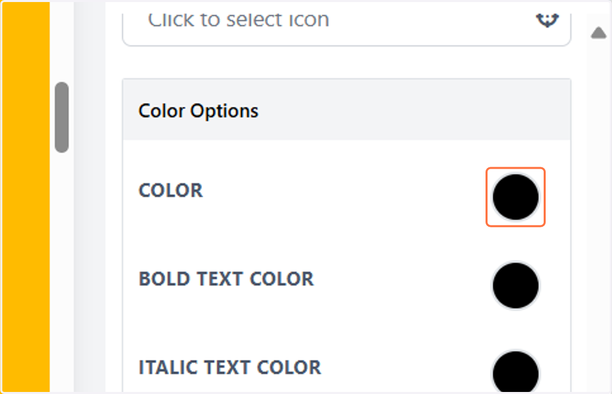 To change colours, use these.