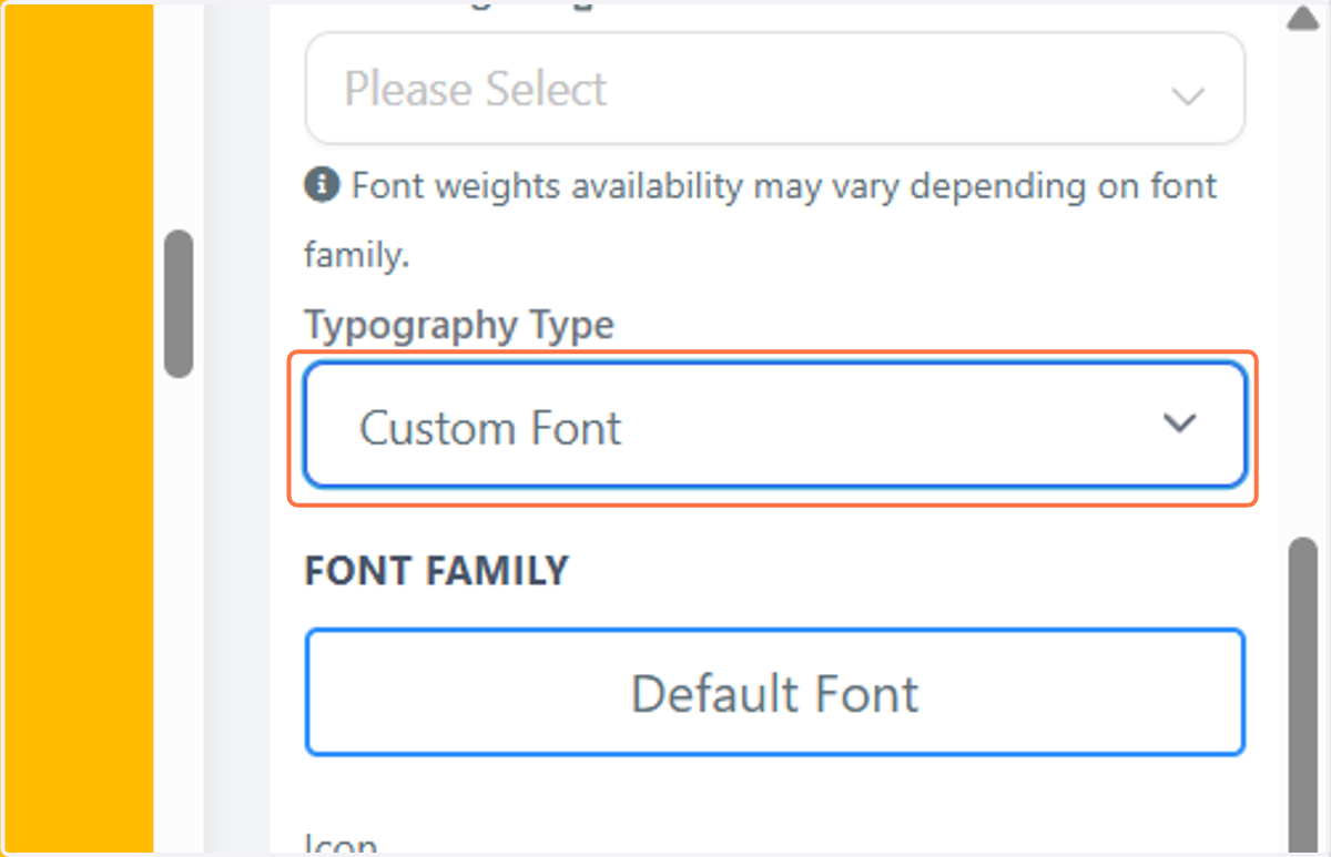 You can add a custom font, just for this text, here
