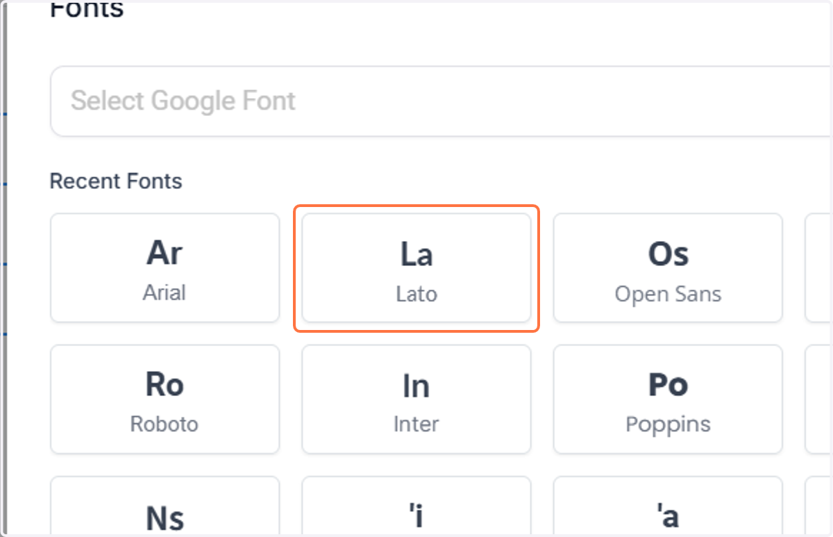 Choose a different font. Now, any text on the website that is has a font selected as “headline” will use this font.