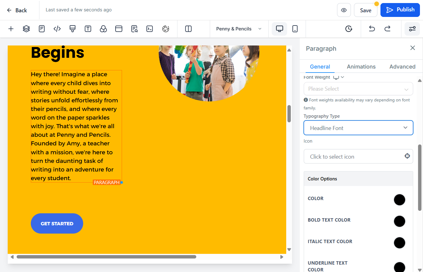 On the right, select which font to use