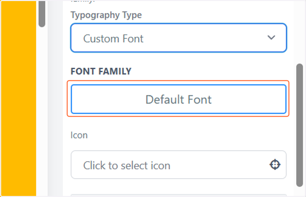 Click on Default Font