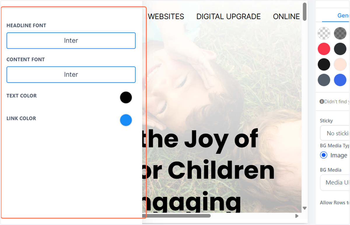 These are the fonts that currently appear on your website
