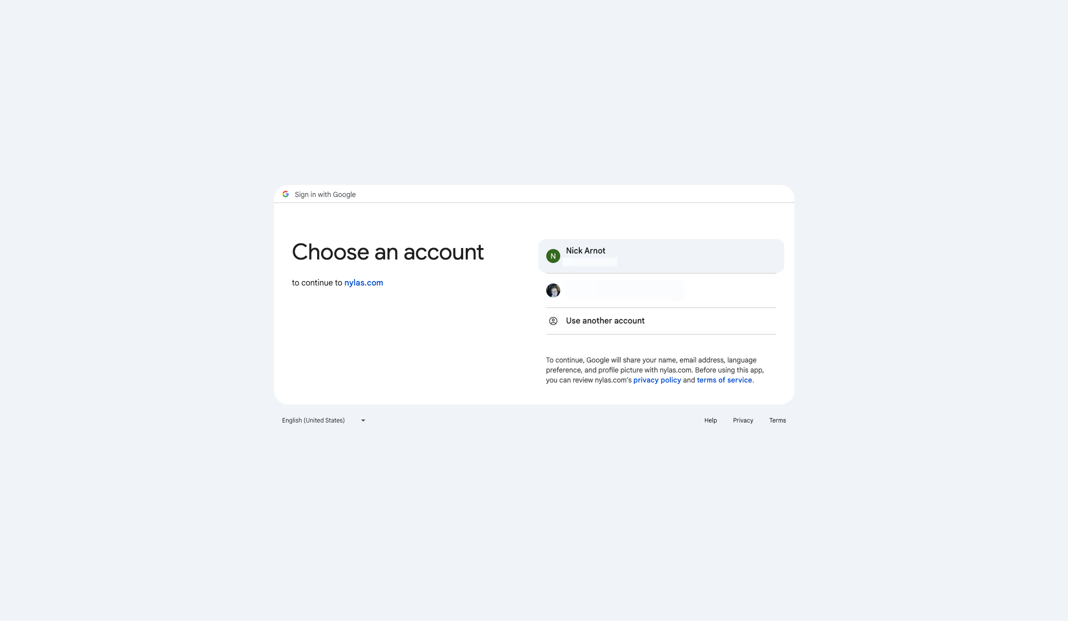 Click on your account