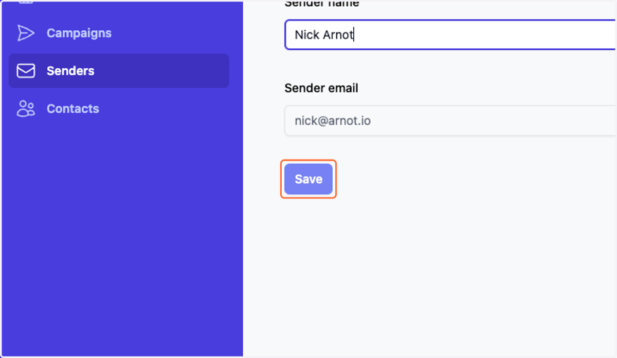 Click on Save