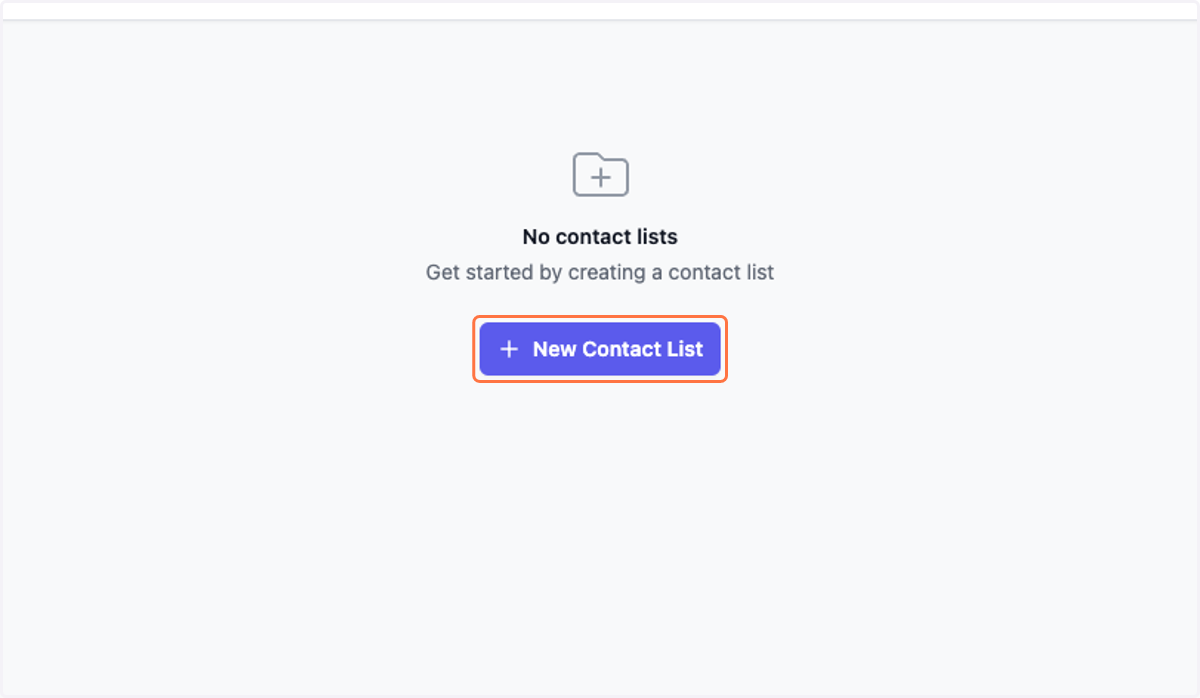 Click on New Contact List