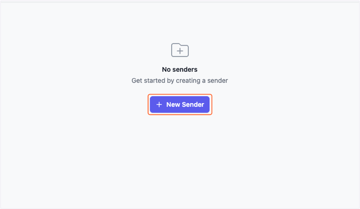 Click on New Sender