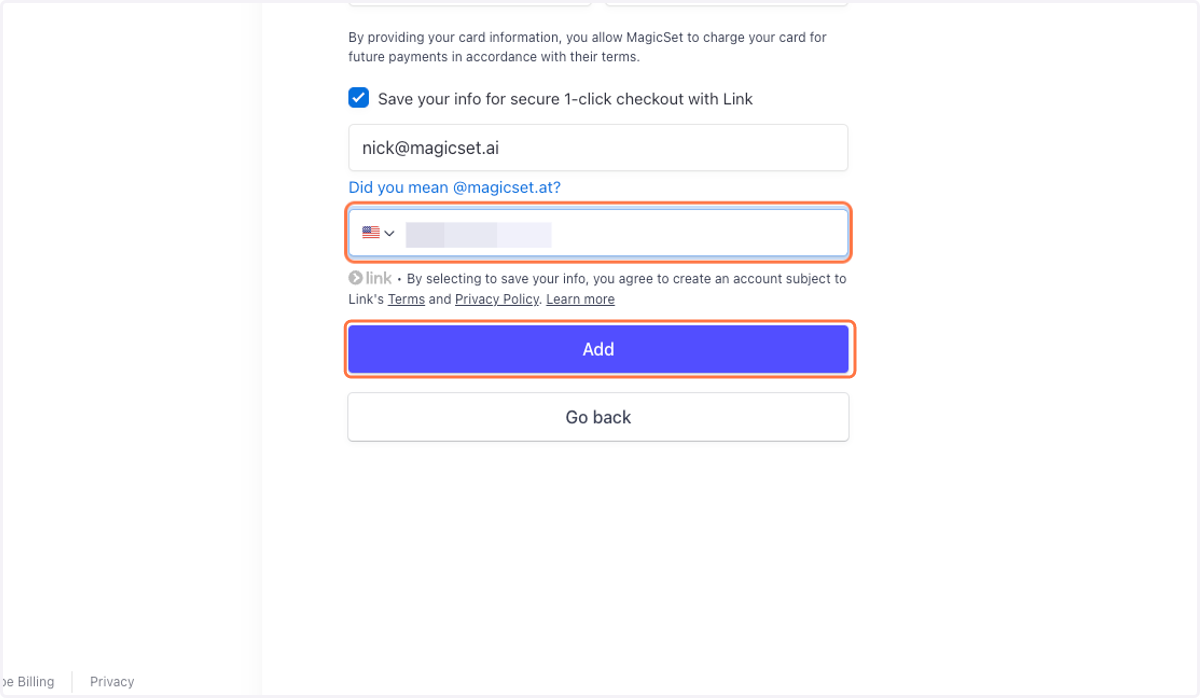 Click on Add