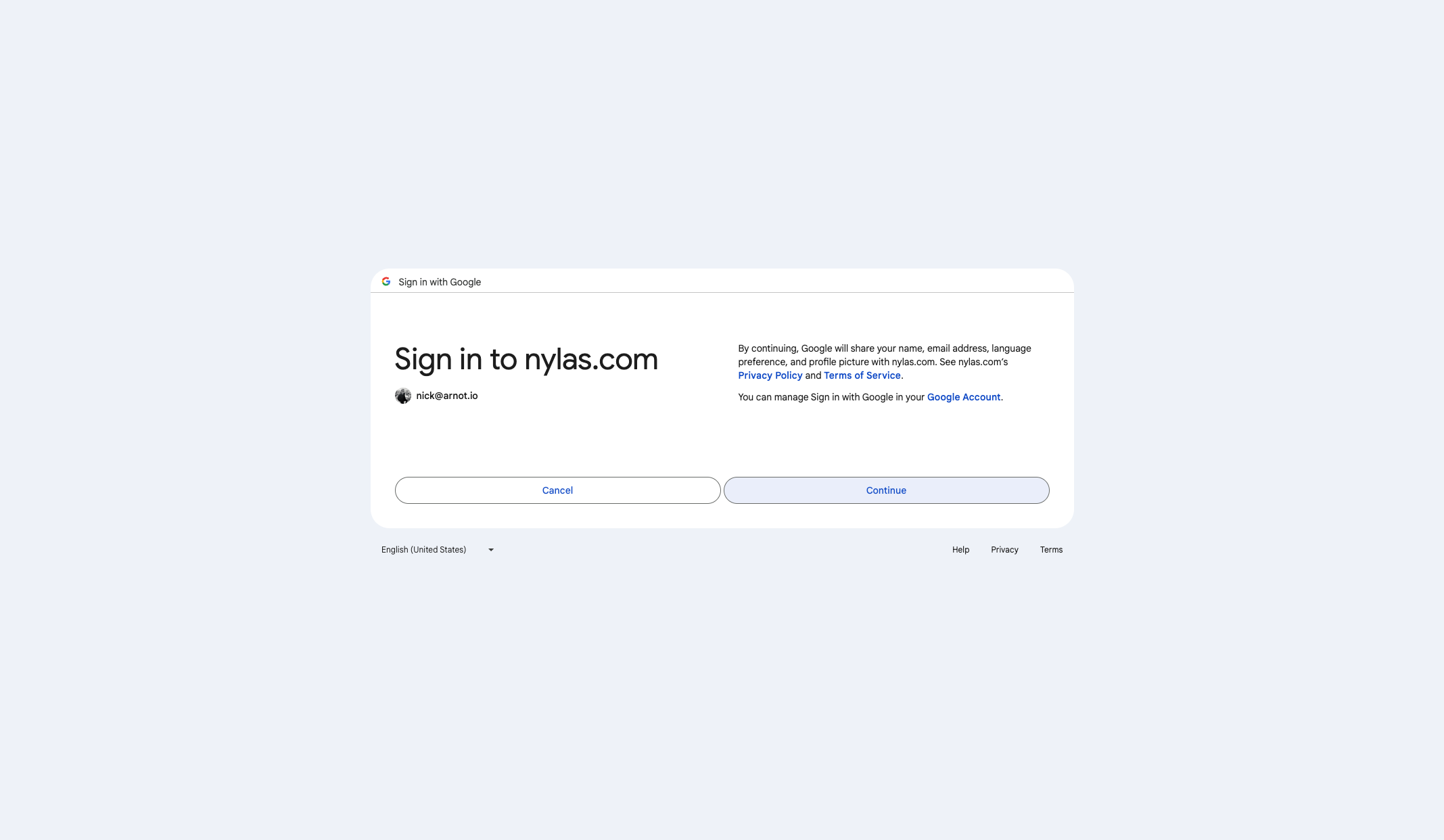 Click on Continue