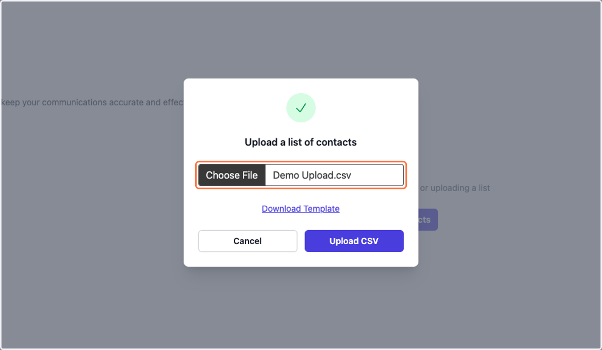 Select your file and upload