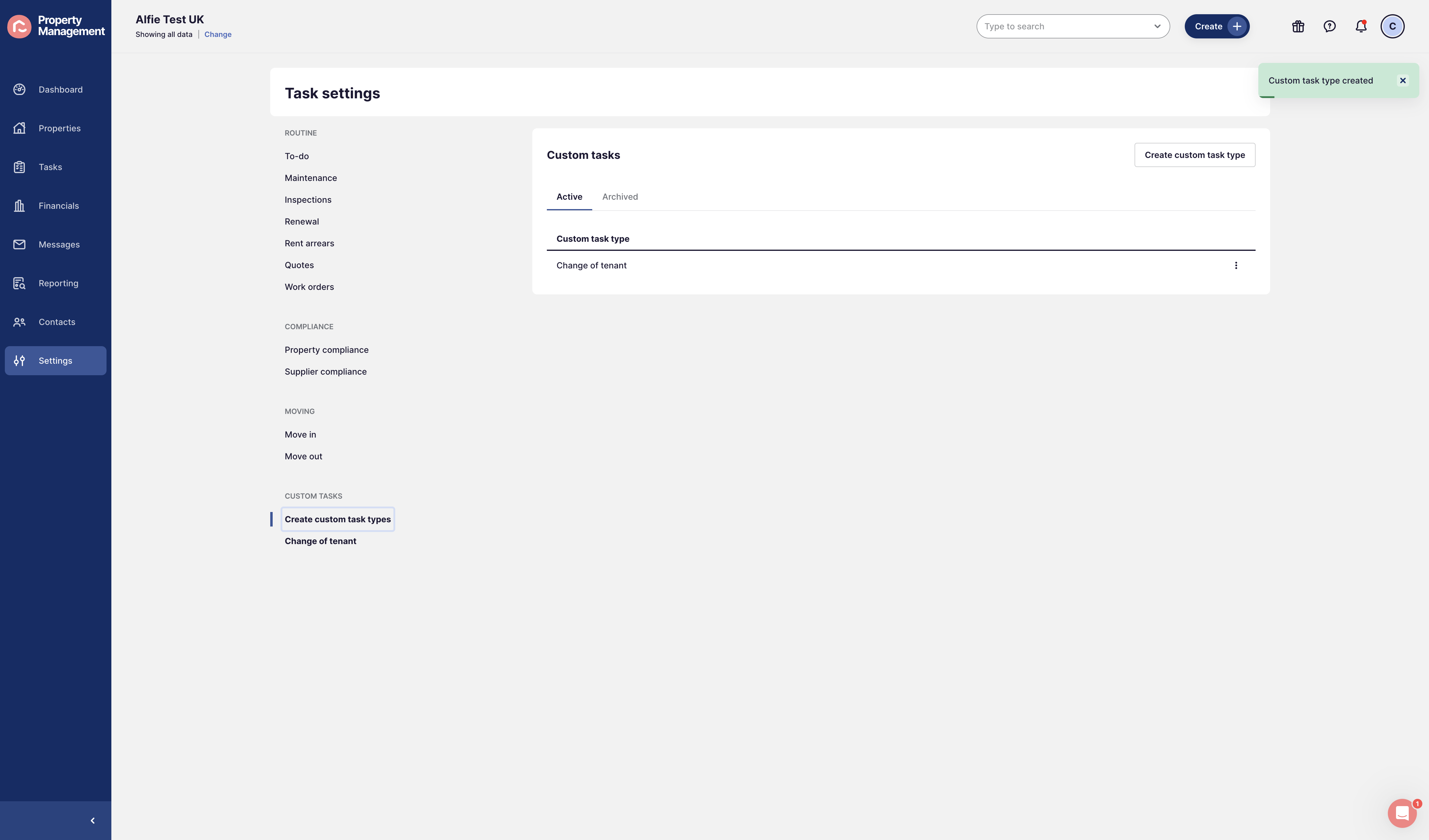 Click the name of your new task to create a checklist or to edit the template text