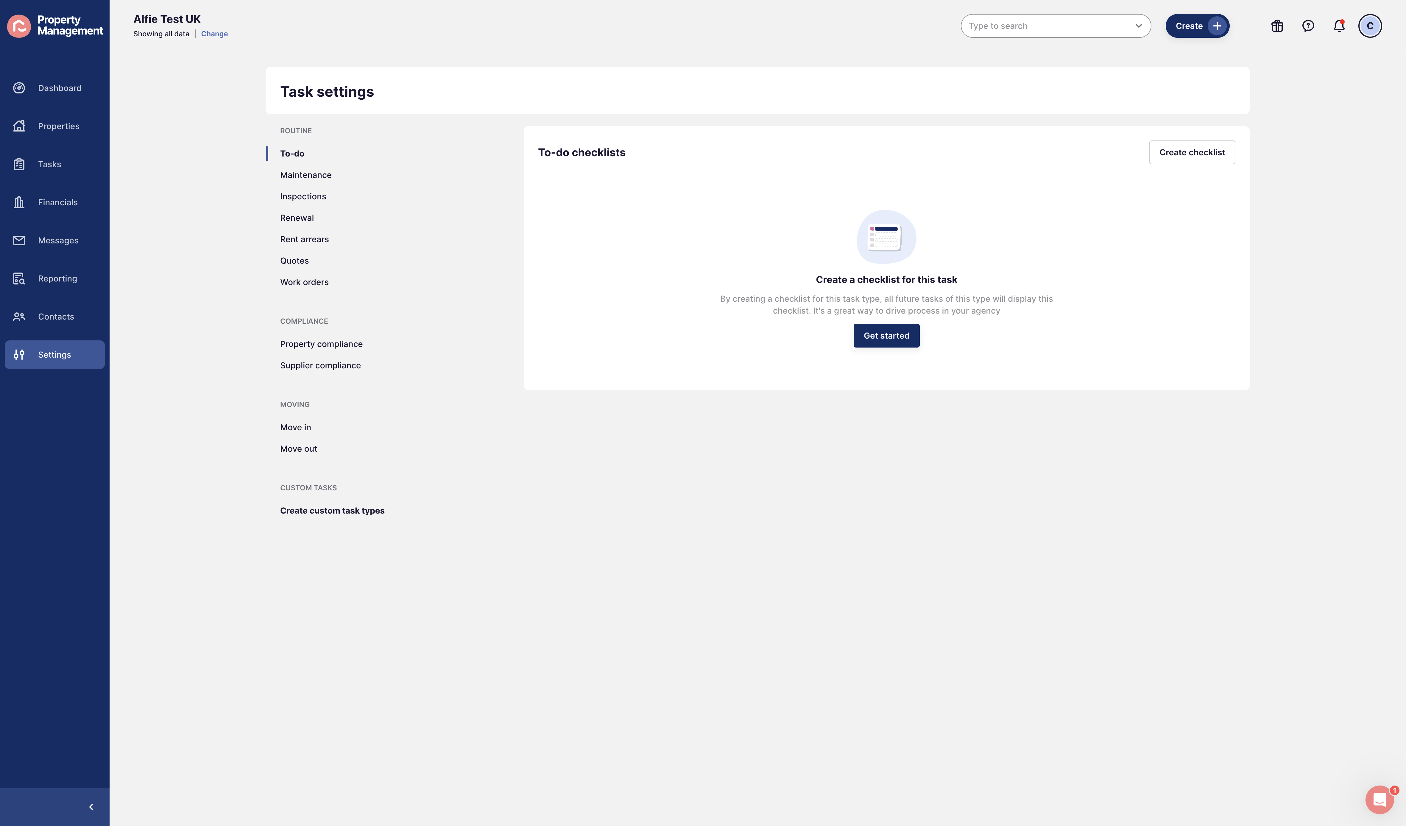 Click on Create custom task types