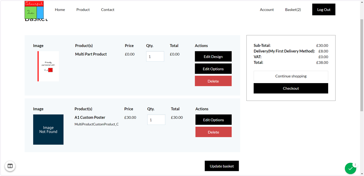 Add items to your basket