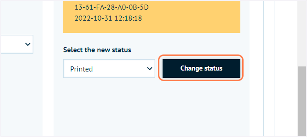 Click on Change status