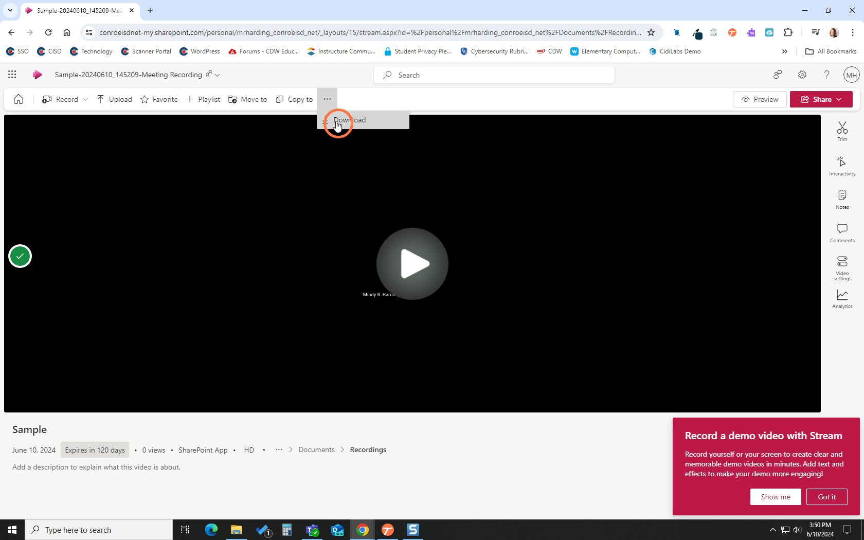 Click Download