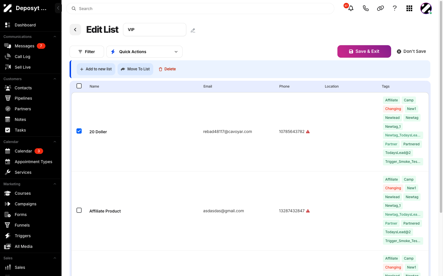 Edit a List