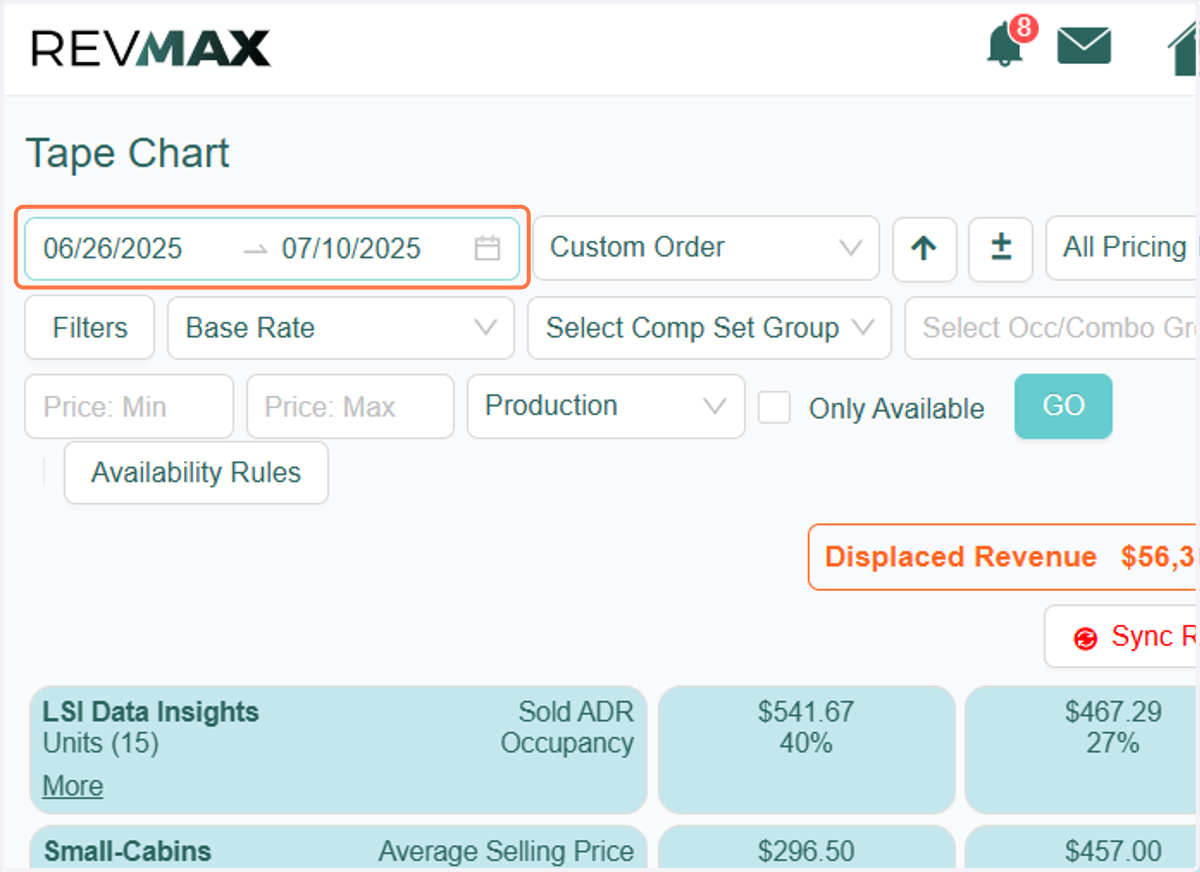 You can begin by selecting your preferred date range.