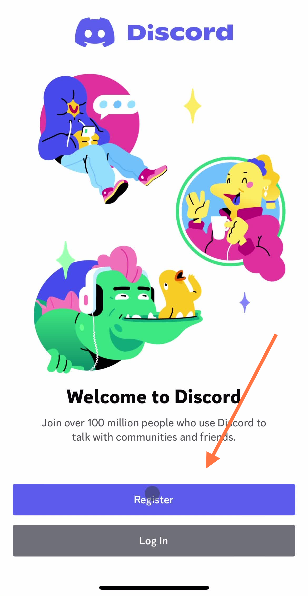 Once you open the app, create an account by registering. Below are some helpful info!