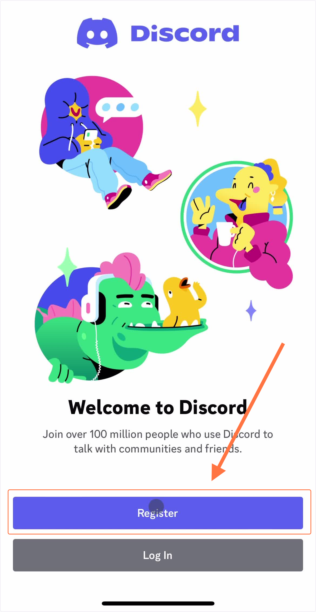 Once you open the app, create an account by registering. Below are some helpful info!