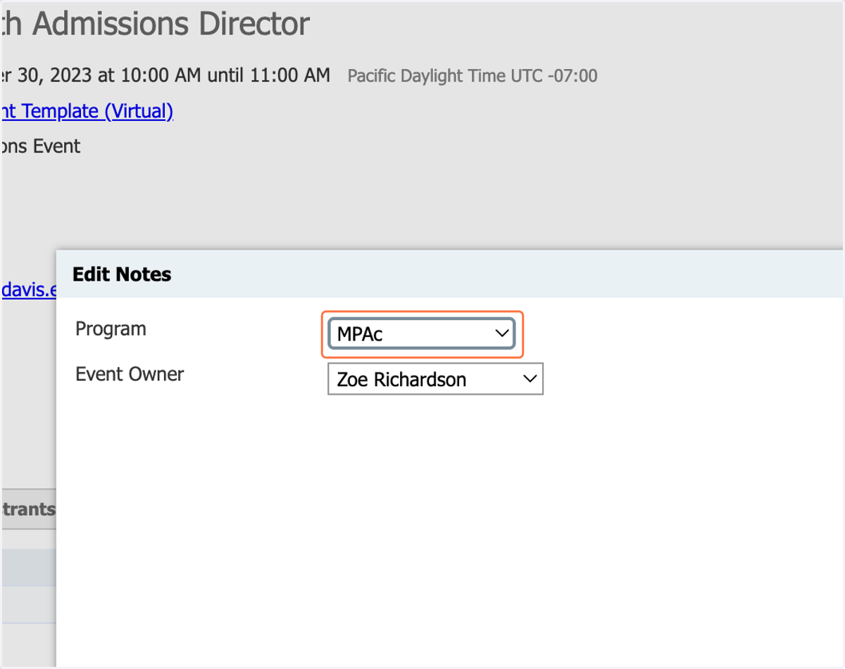 Select the appropriate program