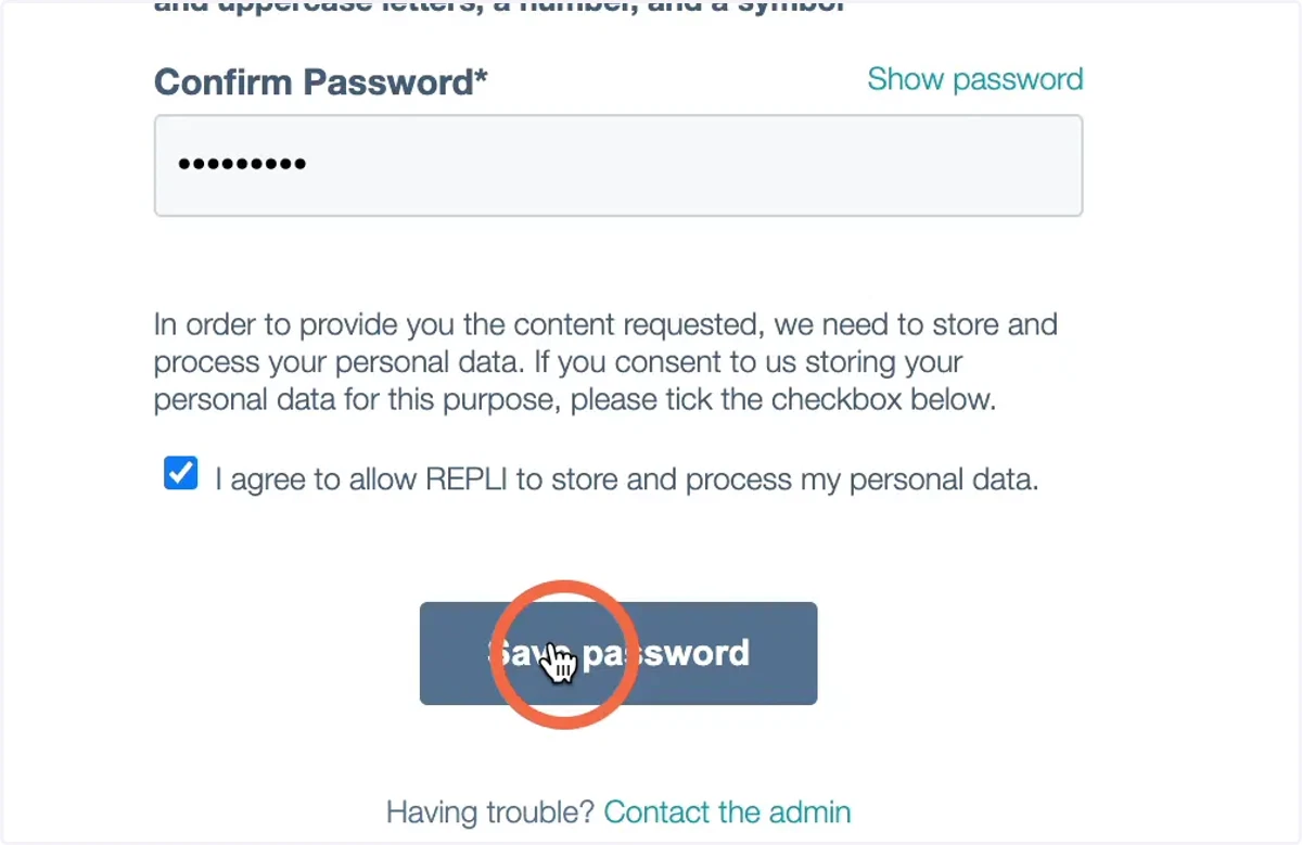 Click Save Password
