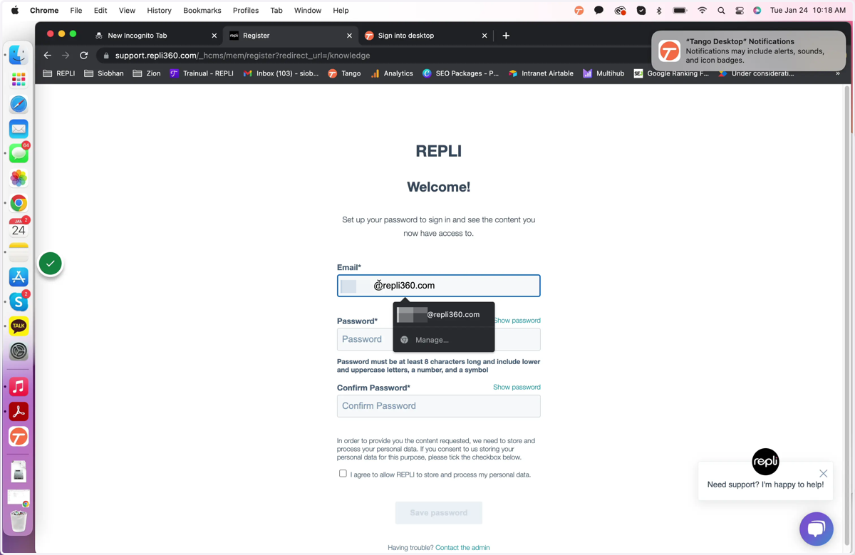 Add your email address