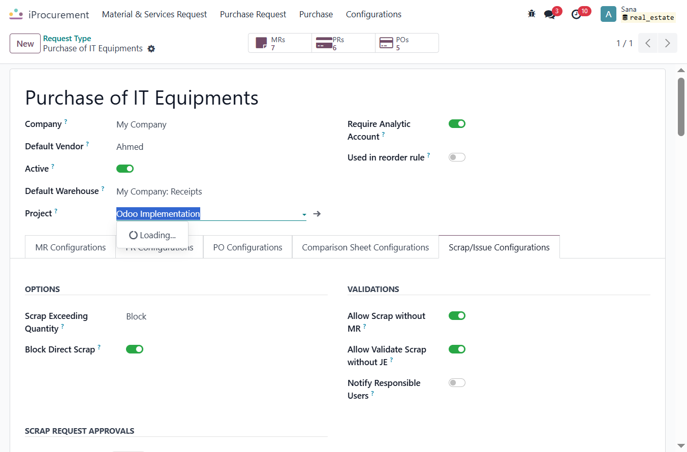Click on Project?.And Select The Project if Any